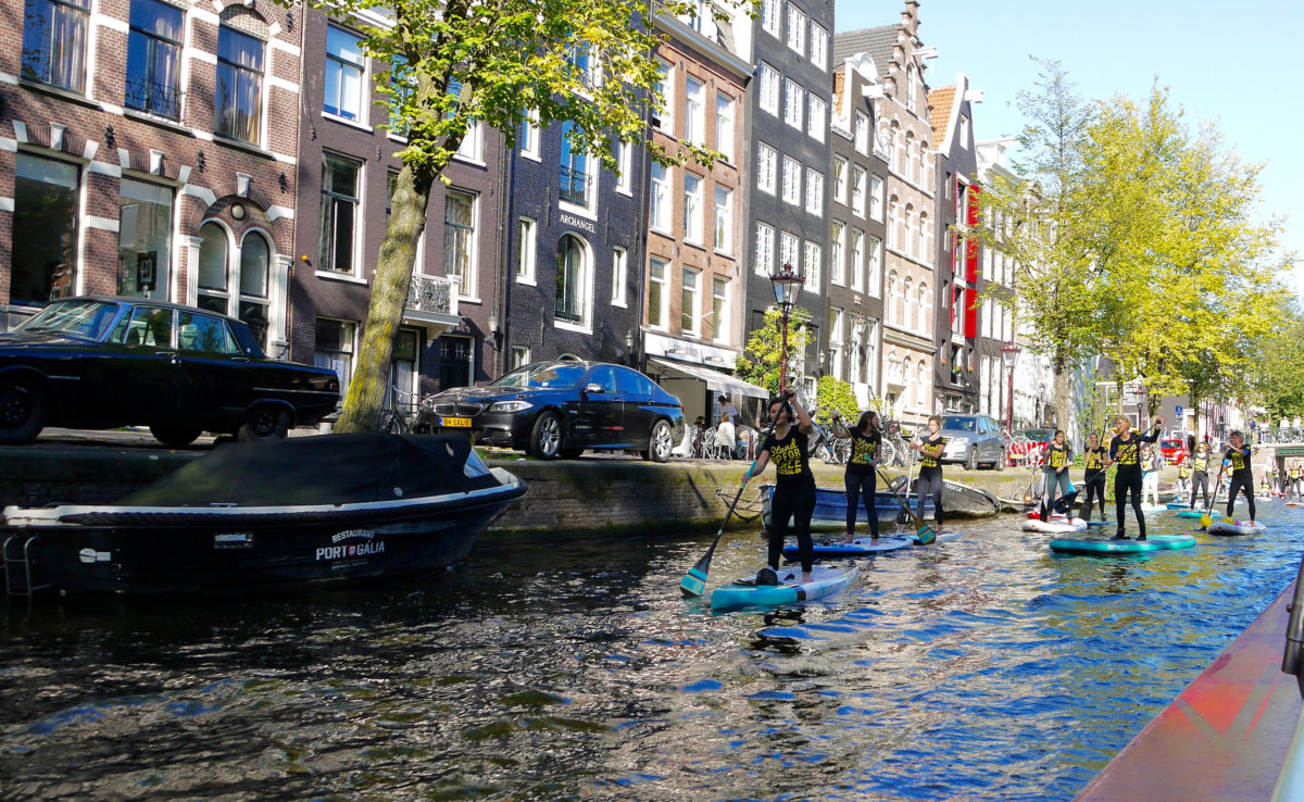 paddleboarding